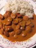 Salchichas a la crema enchipotlada