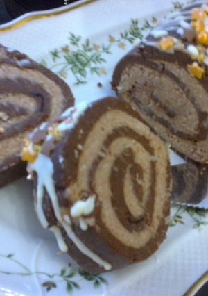Mascarponés-nutellás keksztekercs recept fotója
