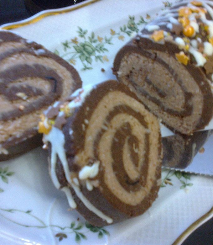 Mascarponés-nutellás keksztekercs recept fotója