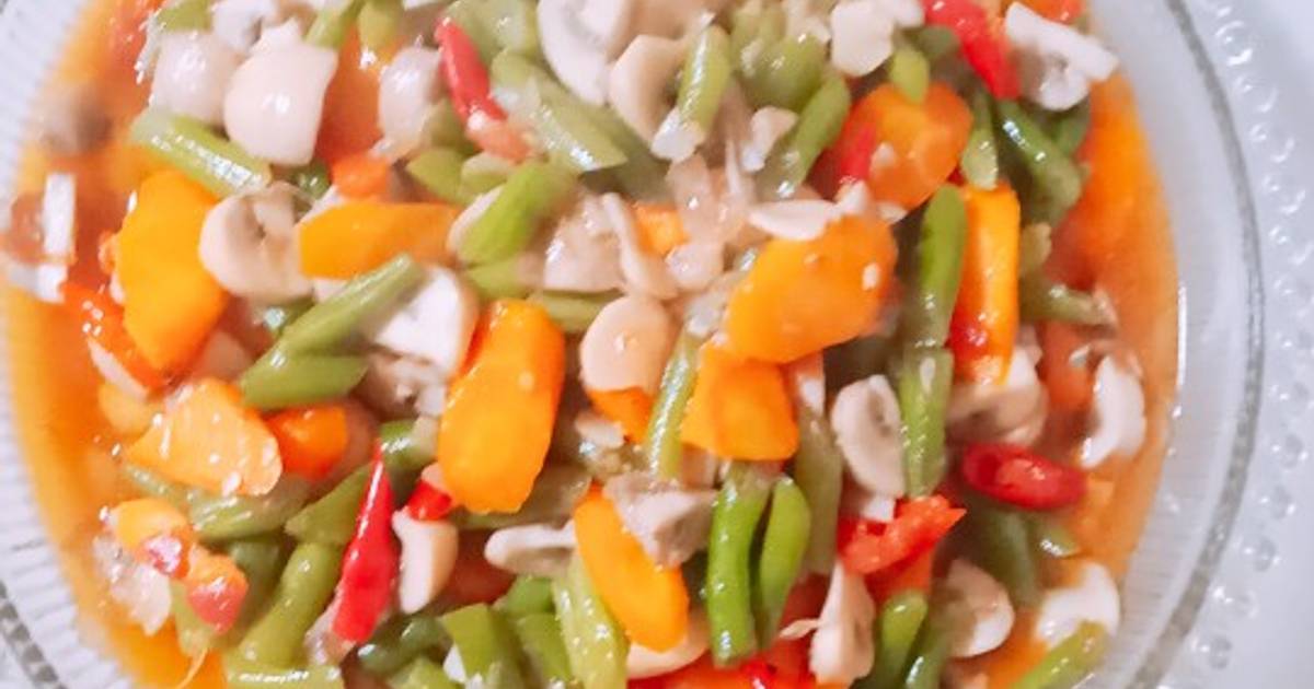 72 resep tumis jamur asam manis enak dan mudah Cookpad