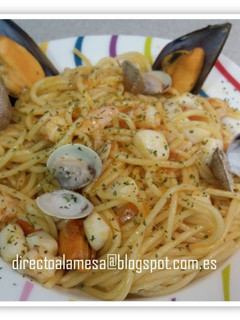 Una foto de Spaghetti ai Frutti di Mare
