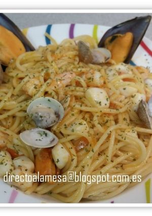 Una foto de Spaghetti ai Frutti di Mare