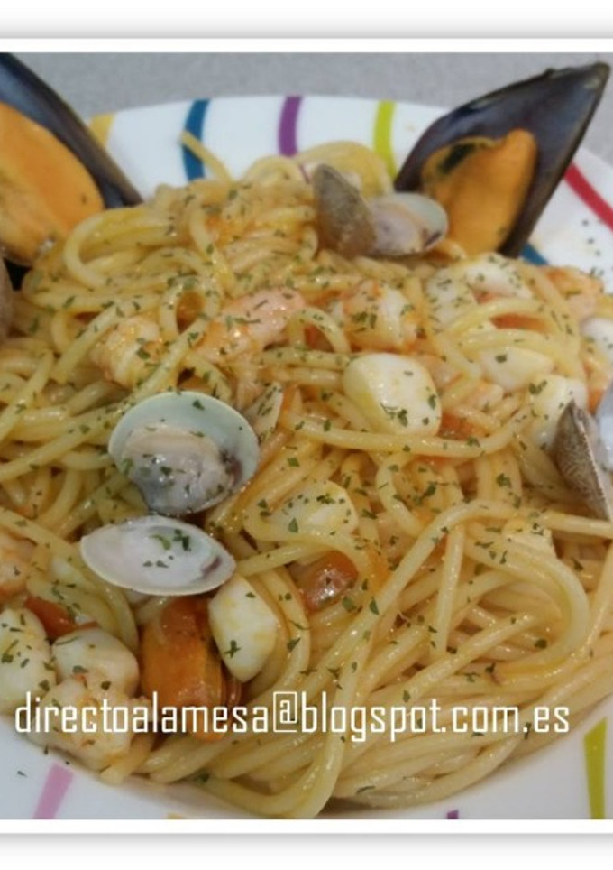 Una foto de Spaghetti ai Frutti di Mare