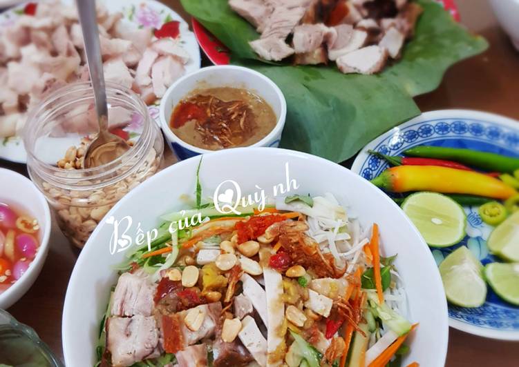 Step-by-Step Guide to Prepare Super Quick Homemade Bún mắm thịt heo (heo quay + heo luộc)