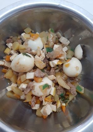 Foto resep Sup sayur daging telur kentang mpasi1th+