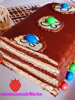 Una foto de Tarta de Galletas y Dos Chocolates