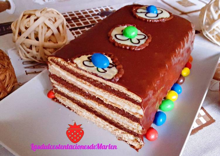 Tarta de Galletas y Dos Chocolates