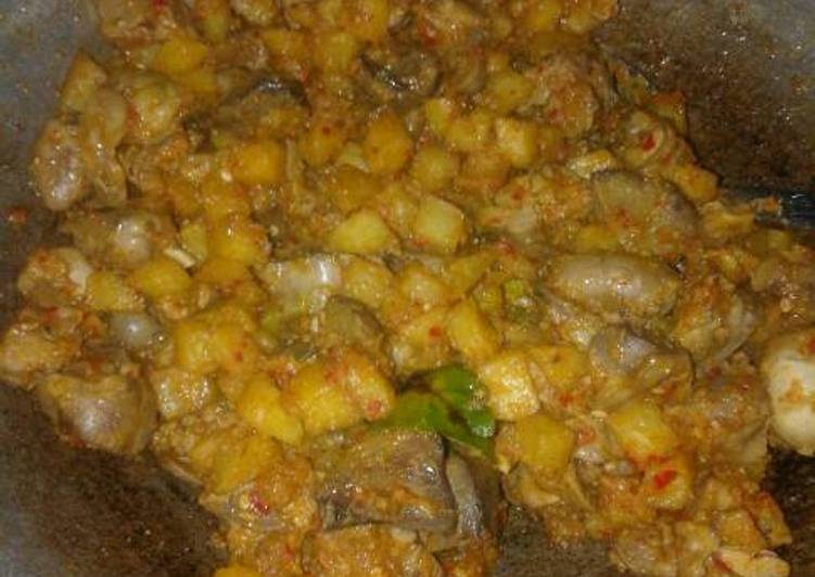 Kentang balado ati ampela mamali๐๐