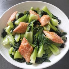 A picture of Stir Fry Bokchoy with Crabmeat.