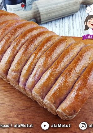 Foto resep Roti Sisir Ubi Ungu Vegan alaMetut 👩‍🍳