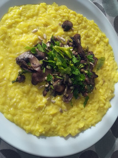 Una foto de Risotto a la cerveza con champiñones