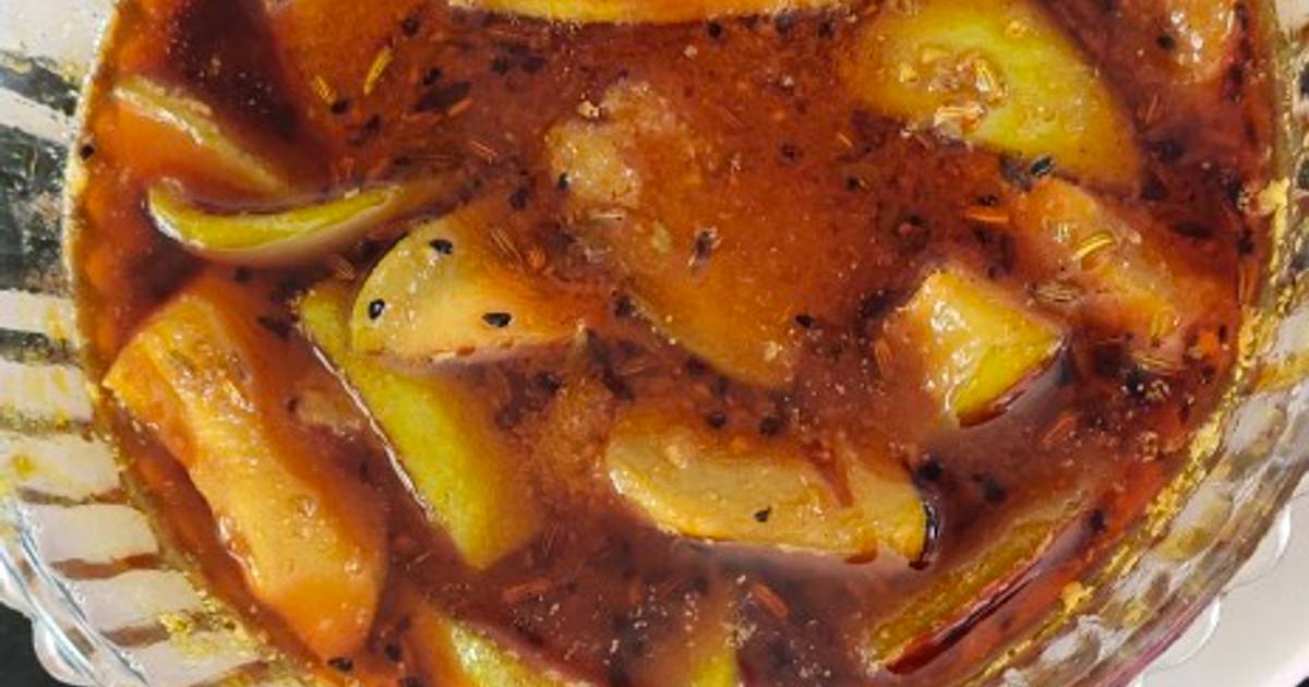 कच्चे आम की सब्जी (खट्टी मीठी) (Kache aam ki chutney (Khatti meethi) recipe in hindi)
