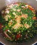 Ngó sen nấu canh chua với cá diêu hồng