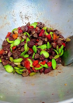 Foto resep Ati ampela pete pedass resep rumahan