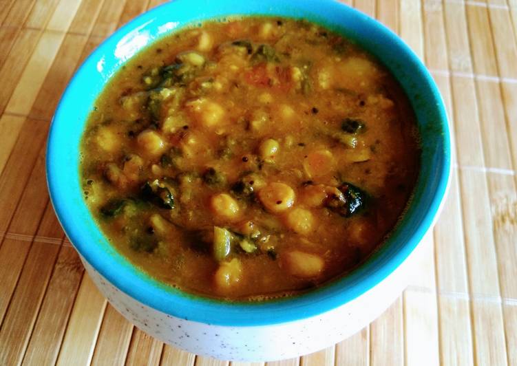 Recipe of Super Quick Homemade Mili-juli Dal Palak