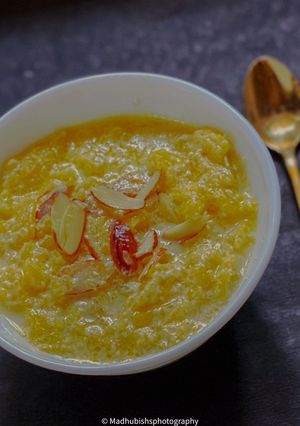 A picture of Pumpkin Kheer.