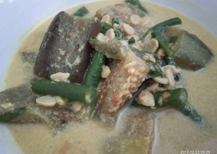 Tempe semangit kacang panjang terong masak santan