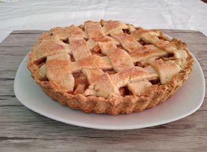 Una foto de Apple pie (tarta de manzana)
