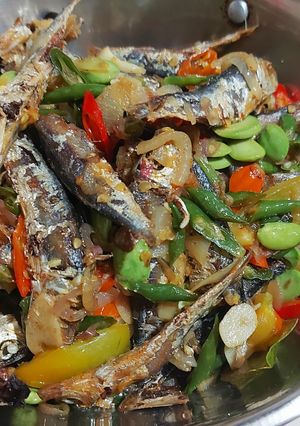 Foto resep Oseng Ikan asin japu