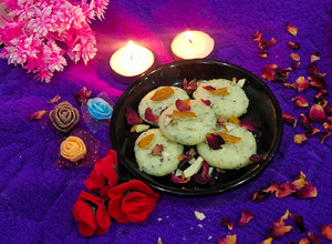 A picture of Fireless Milk Peda.