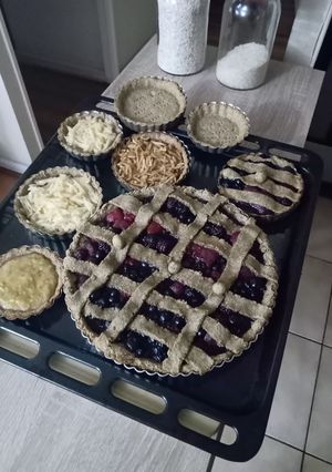 Una foto de Kuchen de frutos rojos - vegano