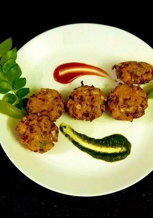 A picture of Cabbage Chana Dal Vada.
