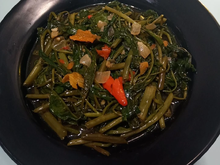 Langkah Gampang Membikin Resep Ca Kangkung Saos Tiram yang  Bikin Ketagihan Anti Ribet, Uenak Banget