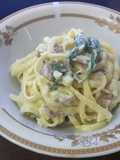 Carbonara Linguine smooked beef