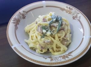 Foto resep Carbonara Linguine smooked beef