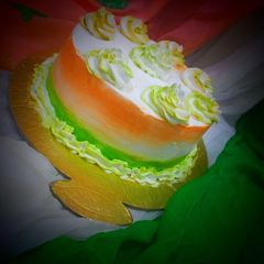 Tiranga cake A picture of Tiranga cake.