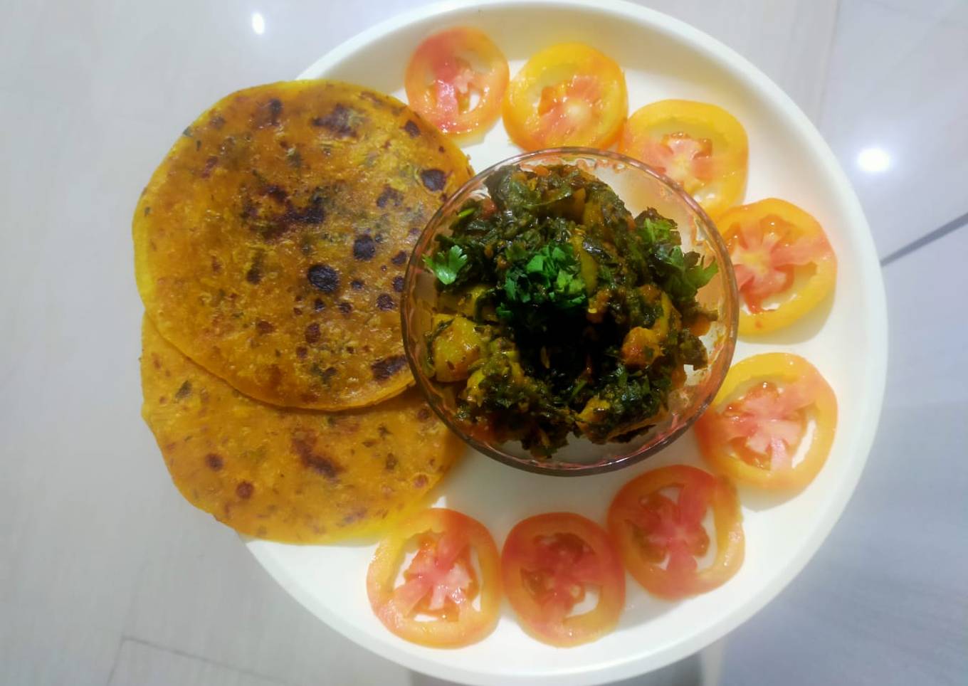 #Aloo_ palak Sabji