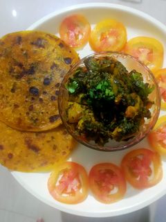 A picture of #Aloo_ palak Sabji.