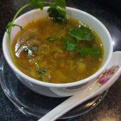 A picture of Hot and sour soup.