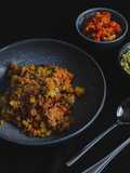 The vegetable Ragout with couscous & sausage