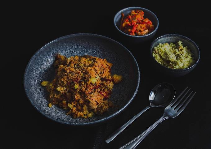 The vegetable Ragout with couscous & sausage