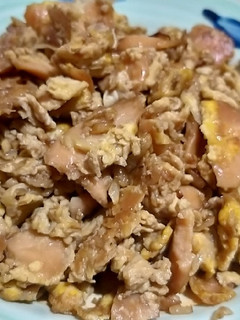 Foto resep Orak Arik Telur Sosis saus tiram