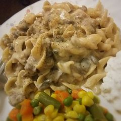 Easy One Pot Beef & Mushroom Stroganoff A picture of Easy One Pot Beef & Mushroom Stroganoff.