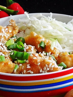 A picture of Honey Lemon Chicken.