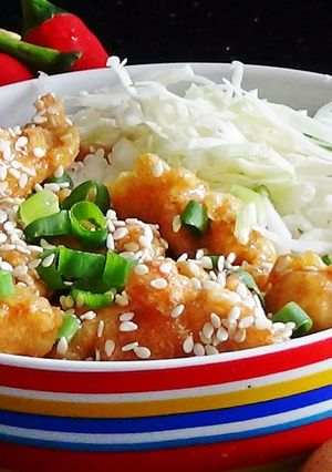 A picture of Honey Lemon Chicken.