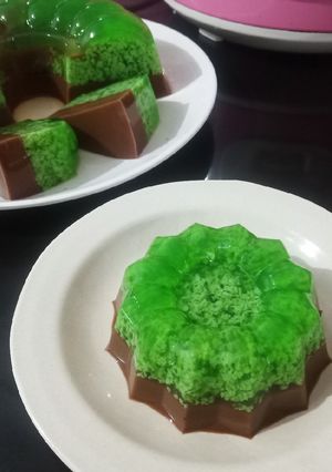 Foto resep Puding Lumut Pandan Coklat