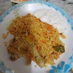 A picture of Chargha Biryani.
