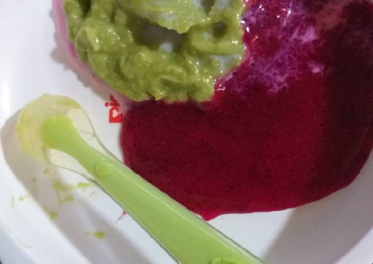 Olahan Pure Alpukat mix Buah Naga | Cara Masak Pure Alpukat mix Buah Naga Yang Bikin Ngiler