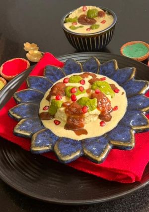 A picture of No - Cook Dahi Vada /Holi Special Instant Dahi Bhalle / Delicious And Unique Dahi Bhalle For Holi 🌈.