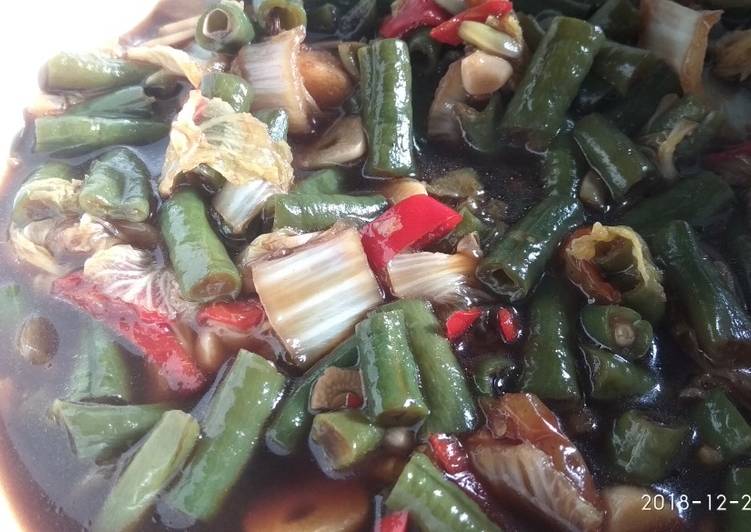 Langkah Mudah untuk Menyiapkan Tumis kacang panjang dan paksay, Lezat Sekali