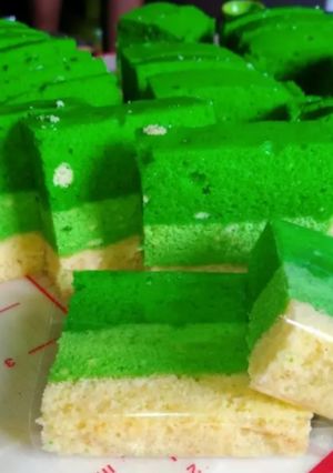 Foto resep Bolu kukus 3 lapis pandan 6 telur