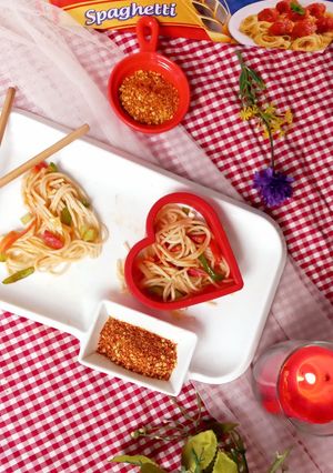 A picture of Spicy spaghetti 🍝.