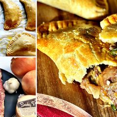 A picture of Wagyu Beef Philly Cheesesteak Hand Pies.