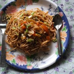A picture of Street Style veg Hakka noodles.
