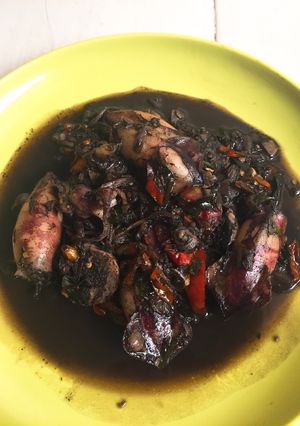 Foto resep Cumi item saus tiram