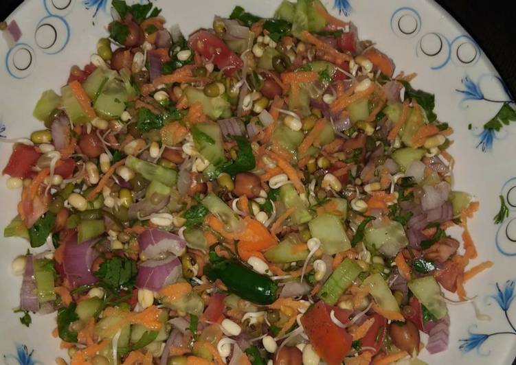 Simple Way to Make Quick Sprouts veggie salad